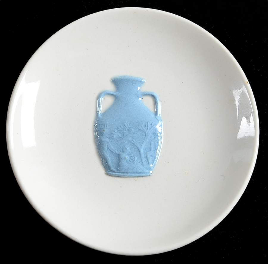 Lavender on Cream Color (Plain) Butter Pat by Wedgwood-1