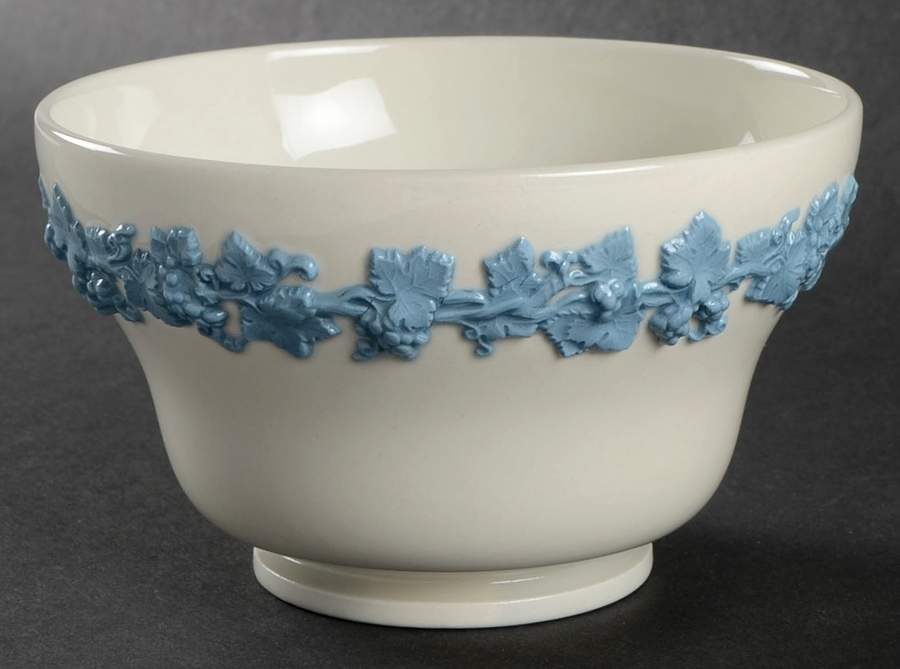 Lavender on Cream Color (Plain) Cranberry Bowl by Wedgwood-1