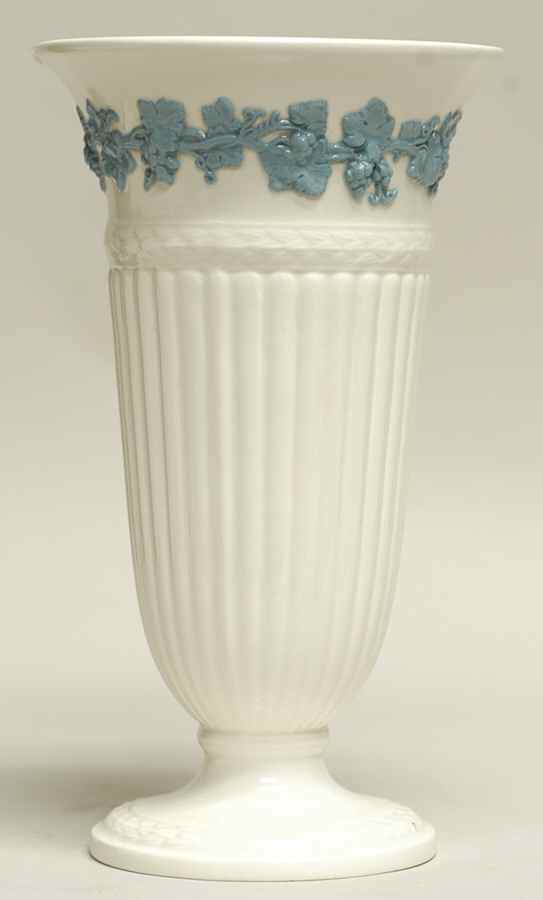 Lavender on Cream Color (Plain) 8" Vase by Wedgwood-1