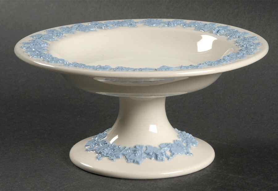 Lavender on Cream Color (Plain) Round Compote (Height X Width) by Wedgwood-1