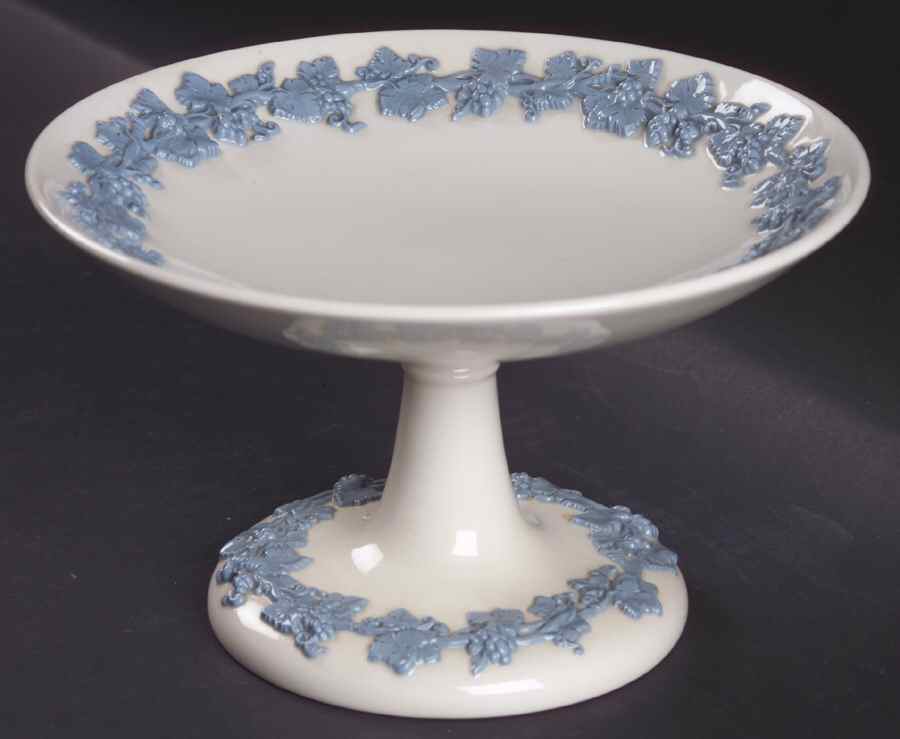 Lavender on Cream Color (Plain) Round Compote (Height X Width) by Wedgwood-1