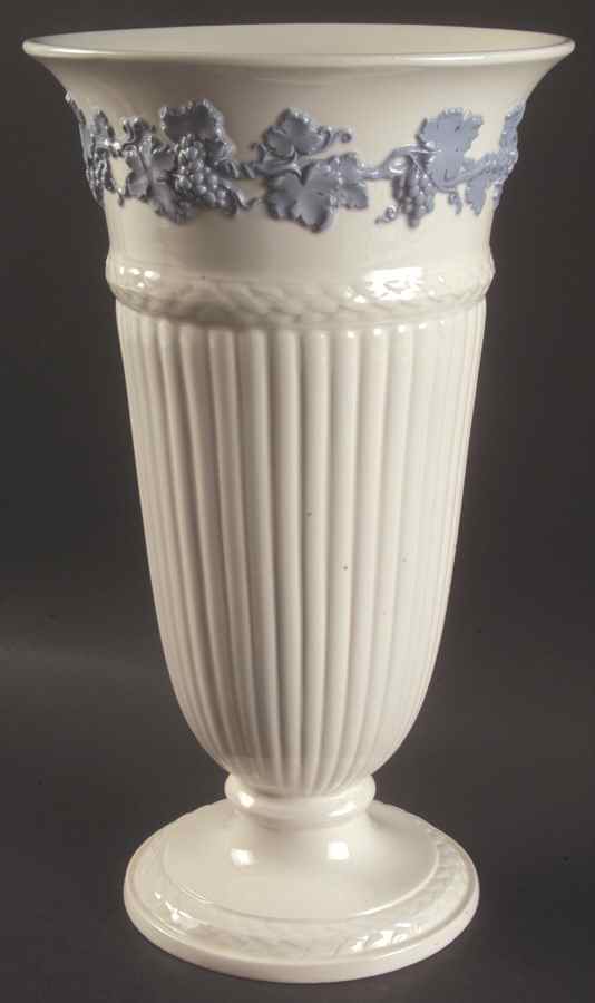 Lavender on Cream Color (Plain) 13" Vase by Wedgwood-1