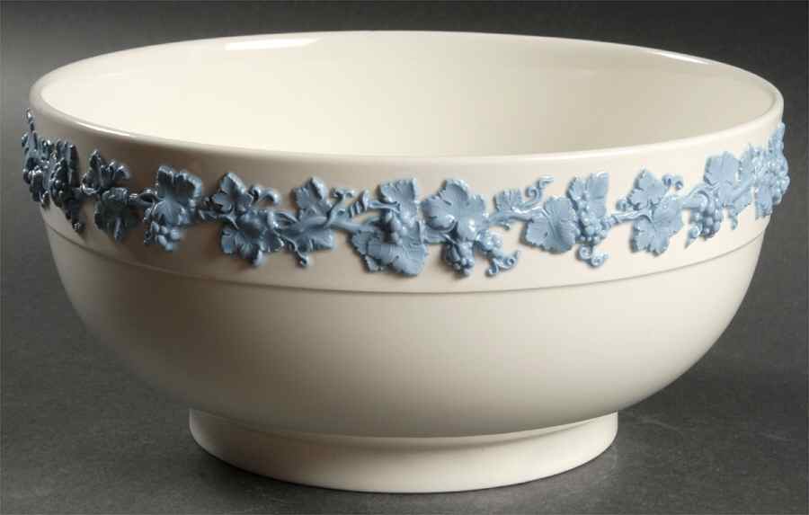 Lavender on Cream Color (Plain) 9" Salad Serving Bowl by Wedgwood-1