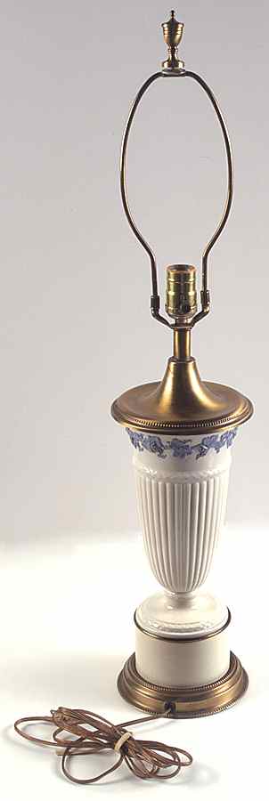 Lavender on Cream Color (Plain) 31" Electric Lamp No Shade by Wedgwood-1