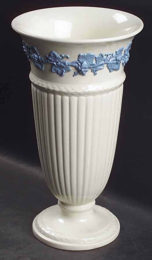 Lavender on Cream Color (Plain) 11" Vase by Wedgwood-1