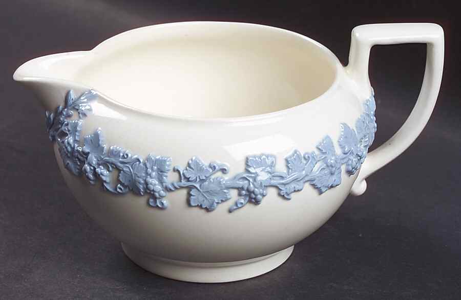 Lavender on Cream Color (Plain) 146 Shape Creamer by Wedgwood-1