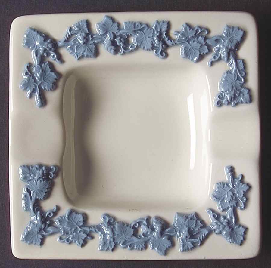 Lavender on Cream Color (Plain) Square Ashtray by Wedgwood-1