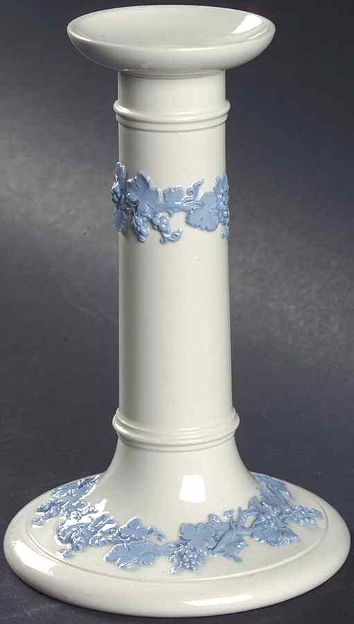 Lavender on Cream Color (Plain) 5" Candlestick by Wedgwood-1