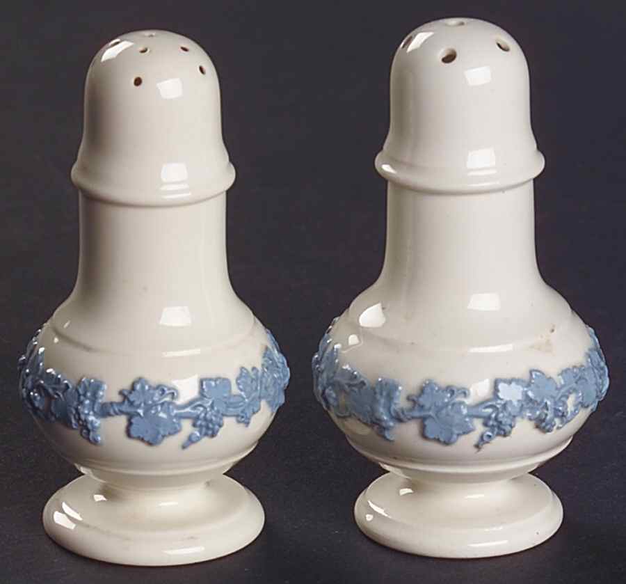 Lavender on Cream Color (Plain) Salt & Pepper Set by Wedgwood-1