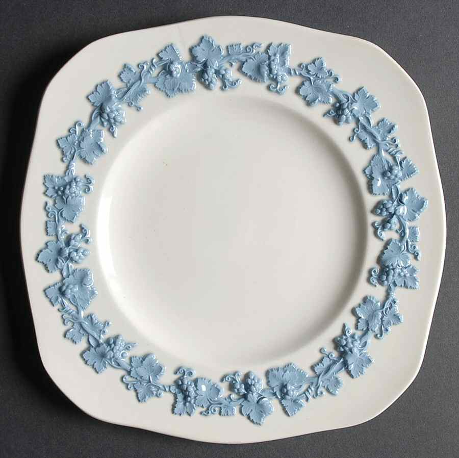 Lavender on Cream Color (Plain) Square Luncheon Plate by Wedgwood-1