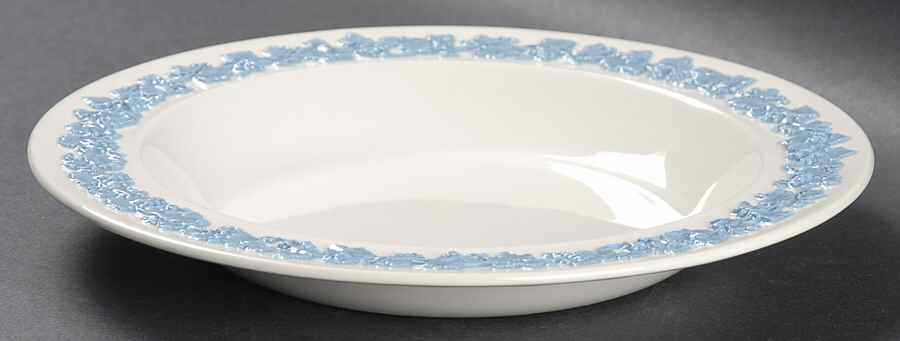 Lavender on Cream Color (Plain) Rim Soup Bowl by Wedgwood-1