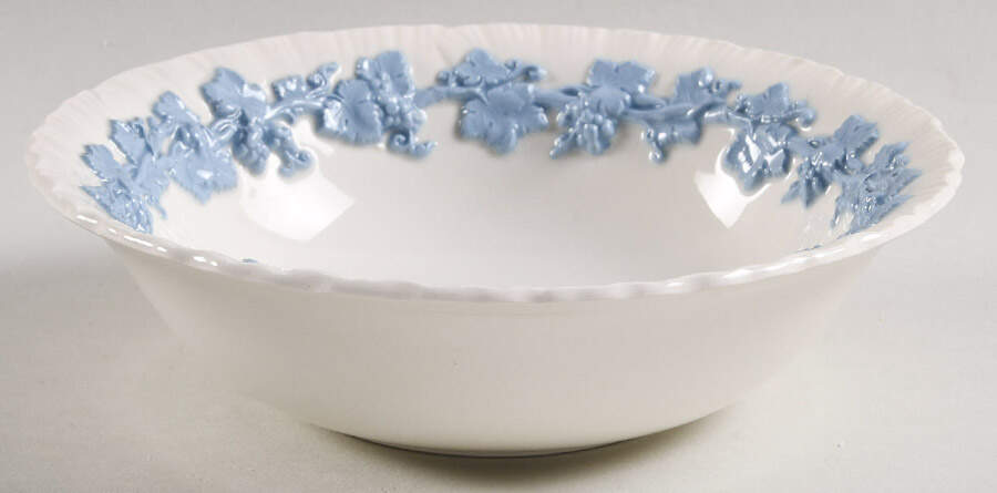Lavender on Cream Color (Shell Edge) Coupe Cereal Bowl by Wedgwood-1