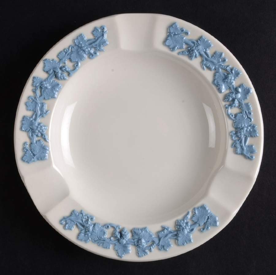 Lavender on Cream Color (Shell Edge) 5" Ashtray by Wedgwood-1