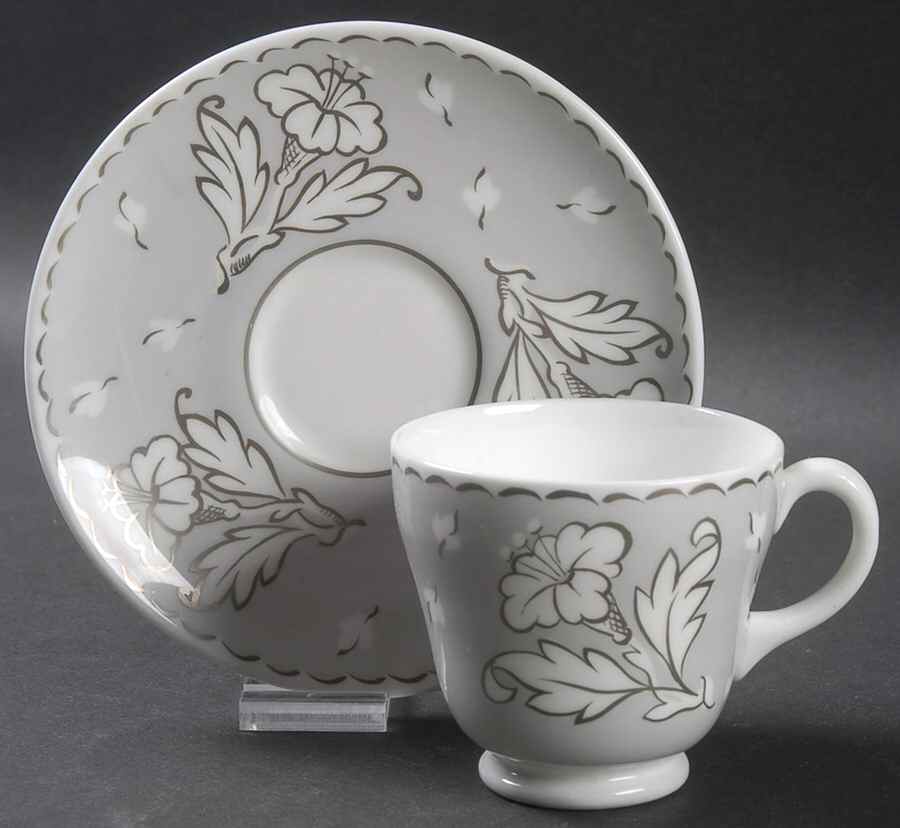 Lady Jane Grey Footed Demitasse Cup & Saucer Set by Wedgwood-1