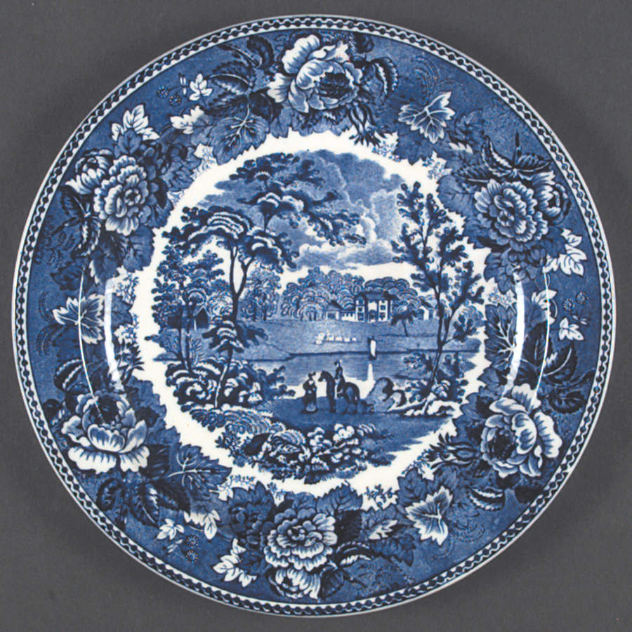 Landscape Dark Blue (No Trim) Dinner Plate by Wedgwood-1