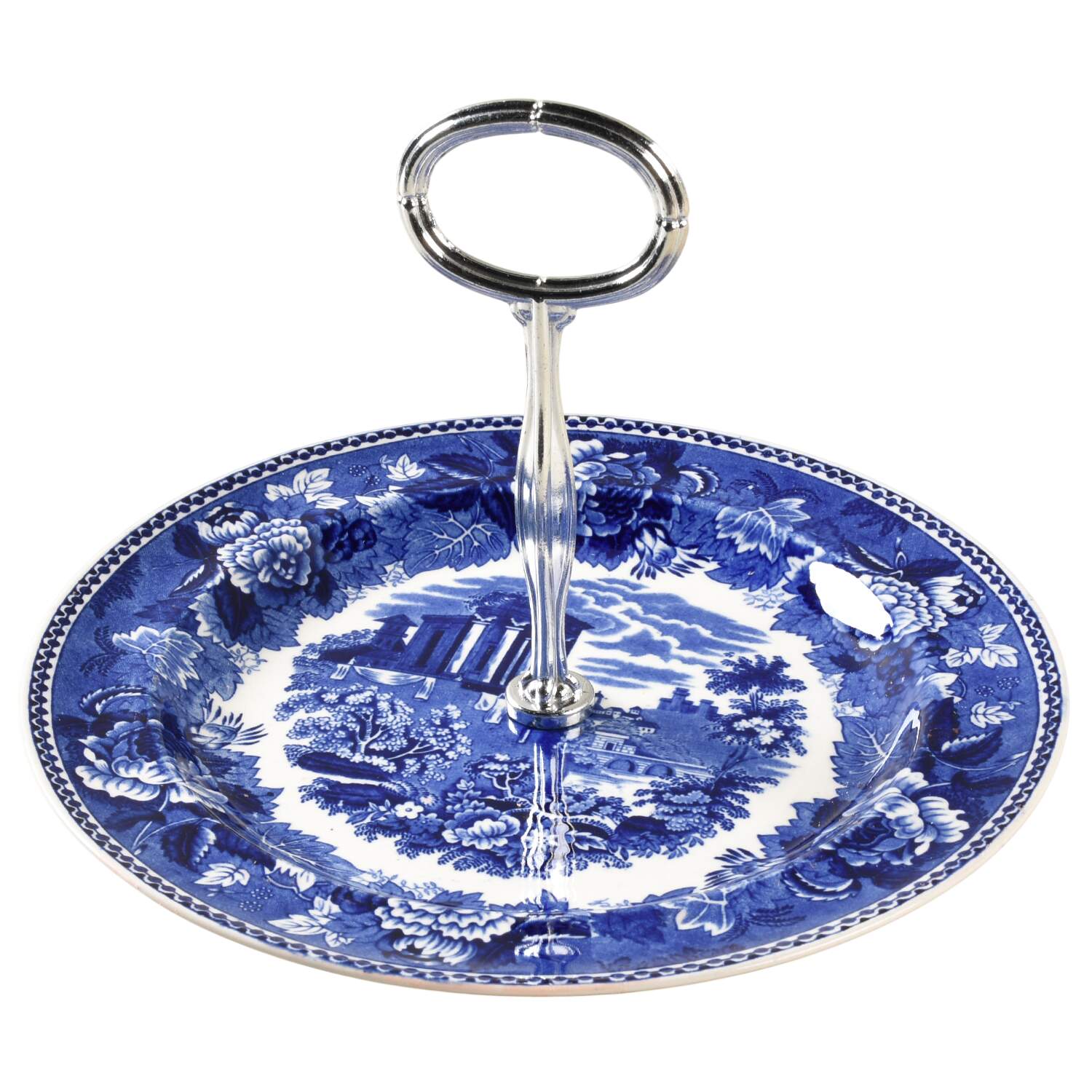 Landscape Dark Blue (No Trim) 6" - 7" Tidbit (from Salad Plate) HC by Wedgwood-1