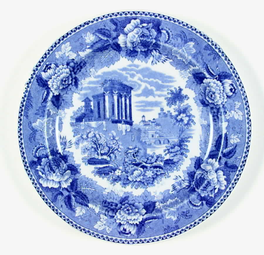 Landscape Dark Blue (No Trim) Salad Plate by Wedgwood-1