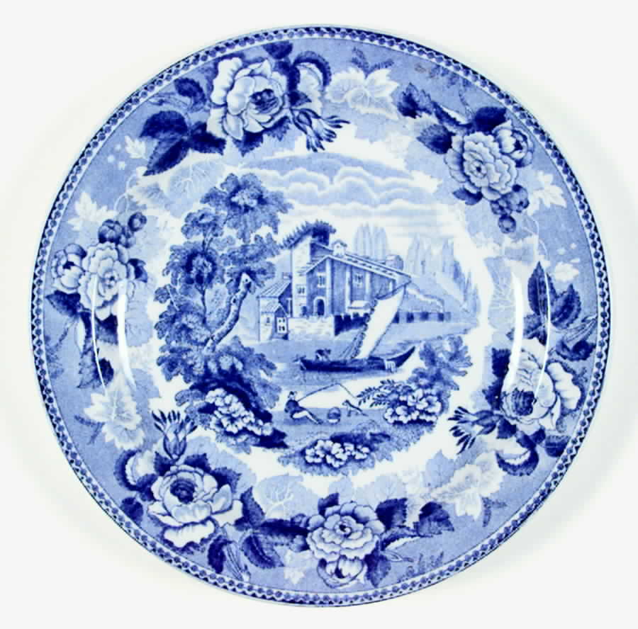 Landscape Dark Blue (No Trim) Luncheon Plate by Wedgwood-1