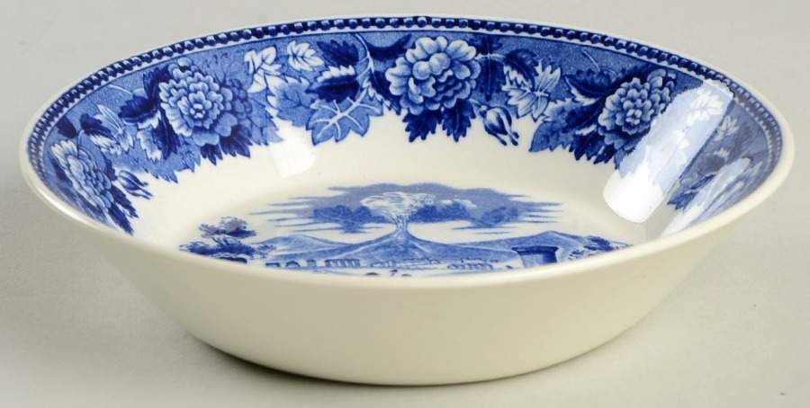 Landscape Dark Blue (No Trim) Fruit/Dessert (Sauce) Bowl by Wedgwood-1