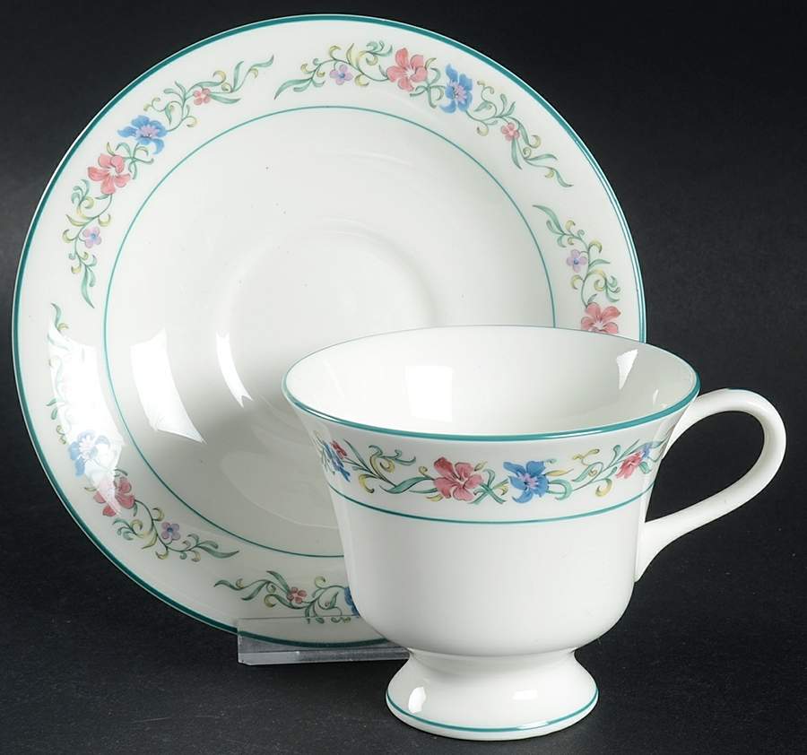 Lausanne Footed Cup & Saucer Set by Wedgwood-1