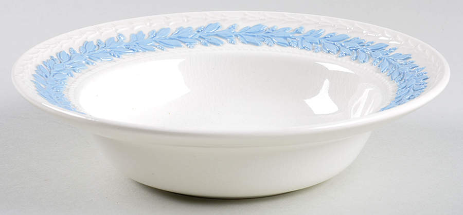 Laurel (Lavender on Cream Color) Rim Fruit/Dessert (Sauce) Bowl by Wedgwood-1