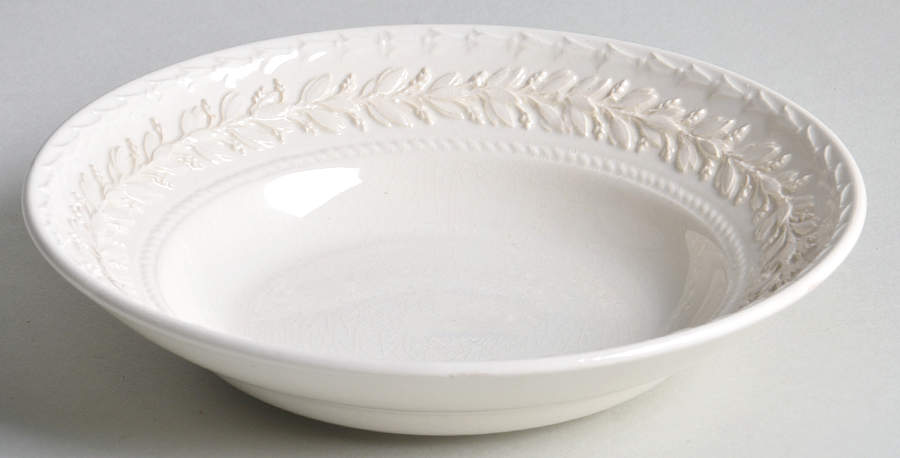 Laurel (Cream Color on Cream Color) Fruit/Dessert (Sauce) Bowl by Wedgwood-1