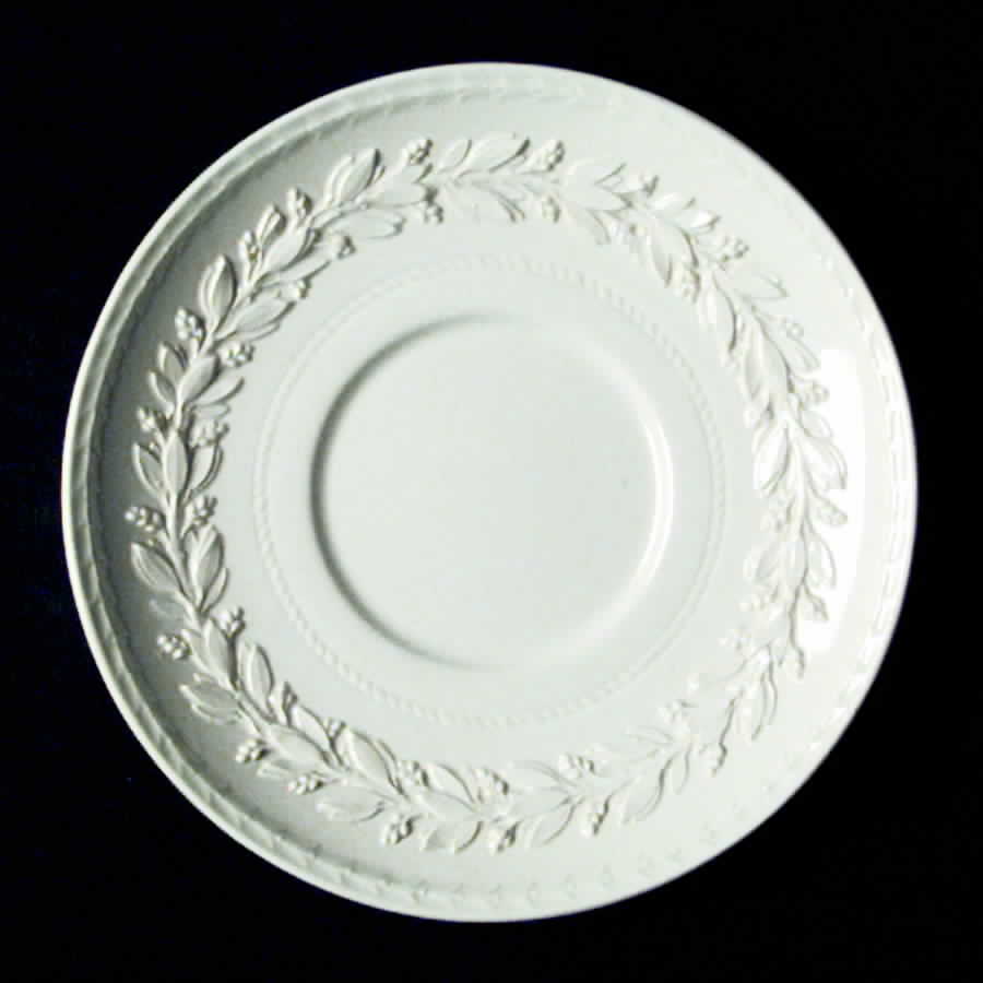 Laurel (Cream Color on Cream Color) Saucer by Wedgwood-1
