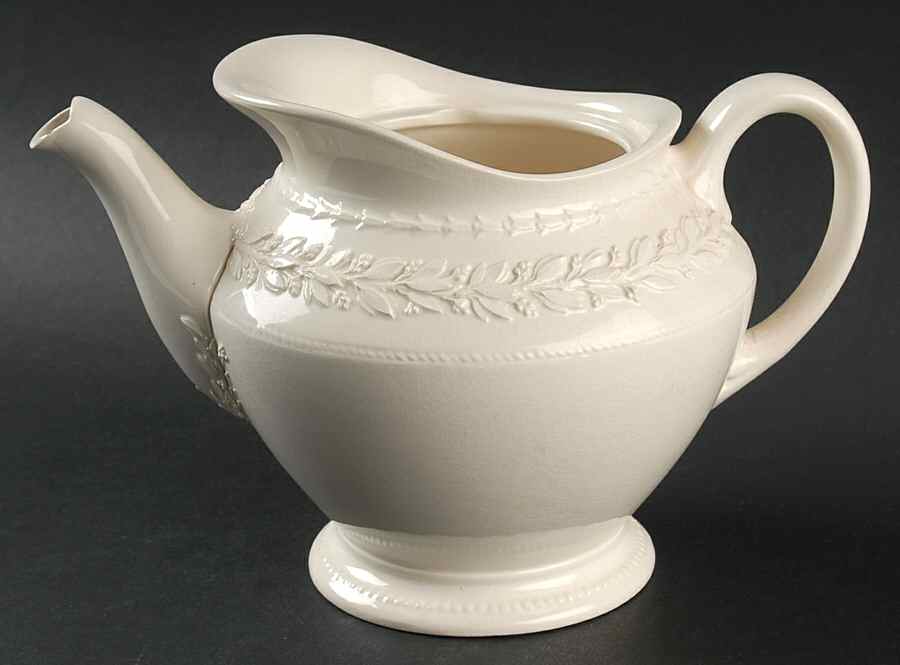 Laurel (Cream Color on Cream Color) Teapot No Lid by Wedgwood-1