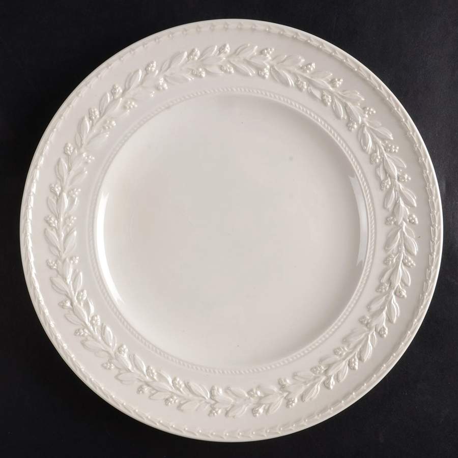 Laurel (Cream Color on Cream Color) Luncheon Plate by Wedgwood-1