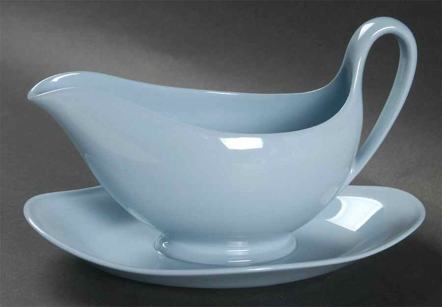 Lavender Gravy Boat with Attached Underplate by Wedgwood-1