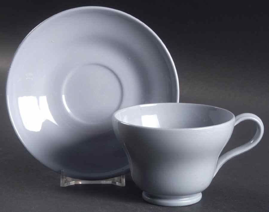 Lavender Footed Cup & Saucer Set by Wedgwood-1
