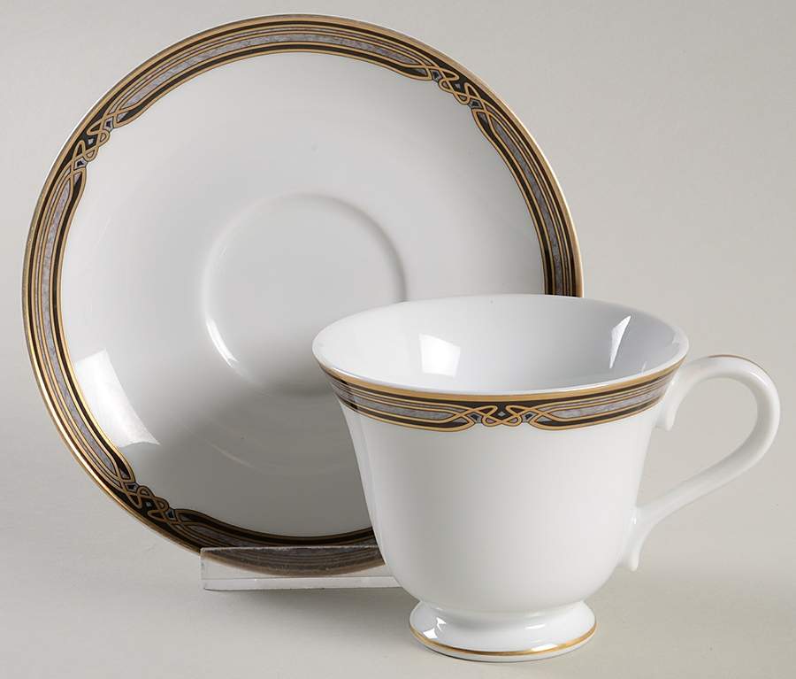 Lawton Footed Cup & Saucer Set by Wedgwood-1