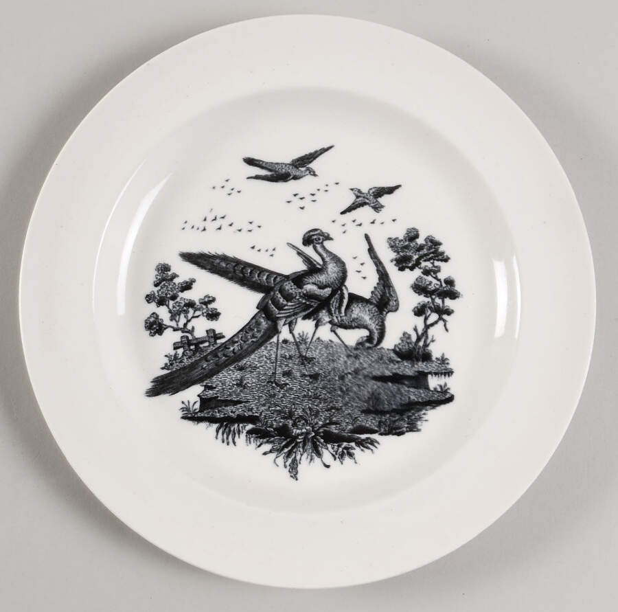 Liverpool Birds Black (No Trim) Salad Plate by Wedgwood-1