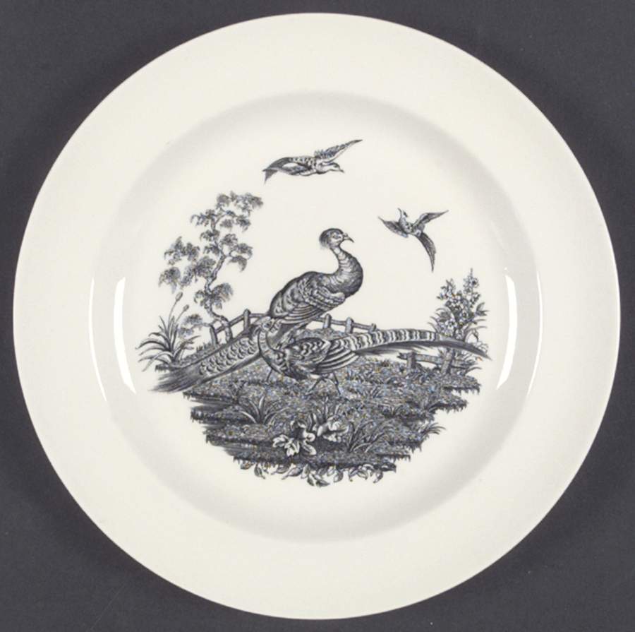 Liverpool Birds Black (No Trim) Salad Plate by Wedgwood-1