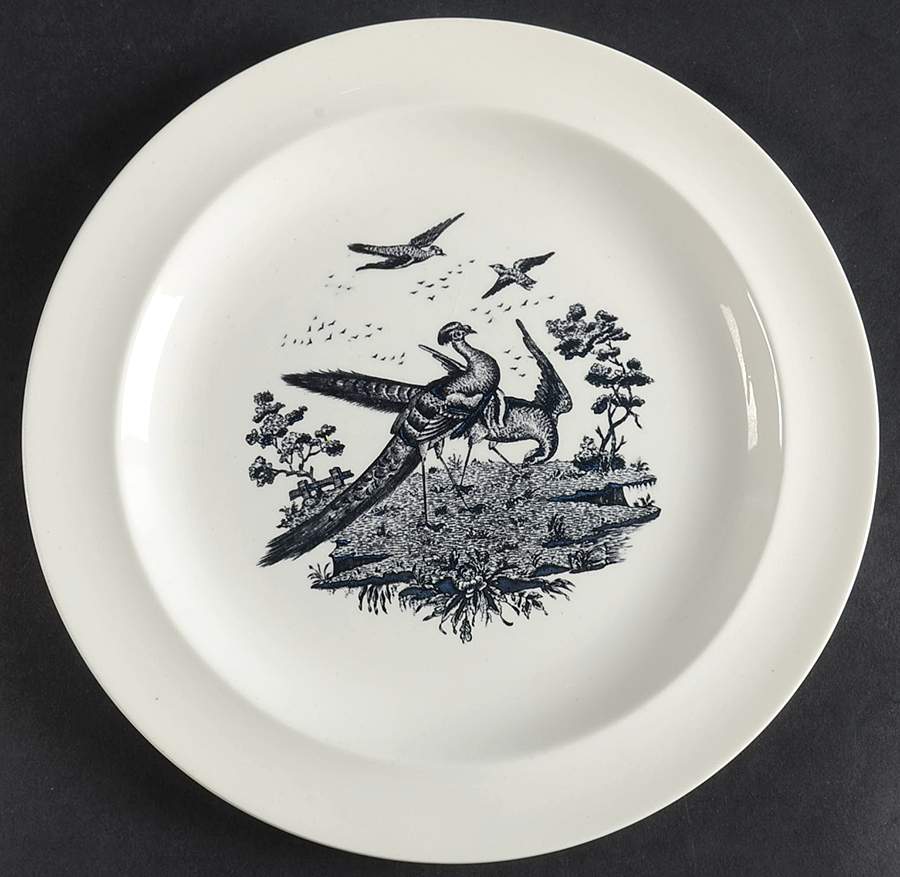 Liverpool Birds Black (No Trim) Luncheon Plate by Wedgwood-1