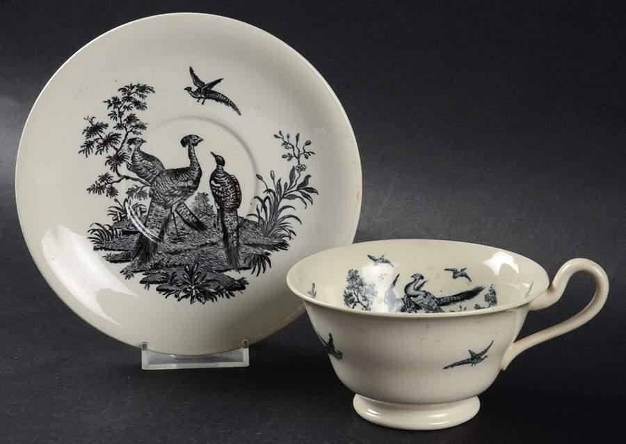 Liverpool Birds Black (No Trim) Oversized Cup & Saucer Set by Wedgwood-1