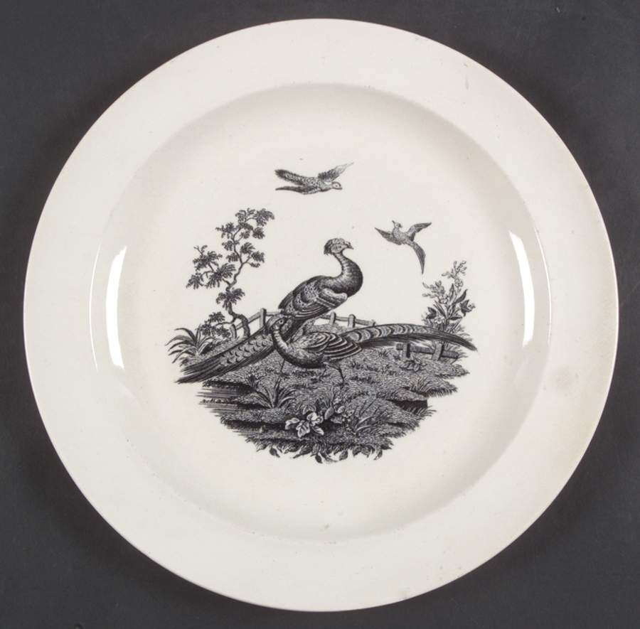 Liverpool Birds Black (No Trim) Luncheon Plate by Wedgwood-1