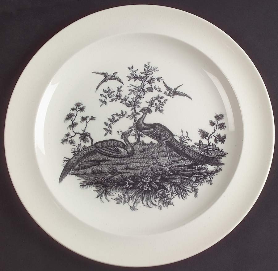 Liverpool Birds Black (No Trim) Dinner Plate by Wedgwood-1