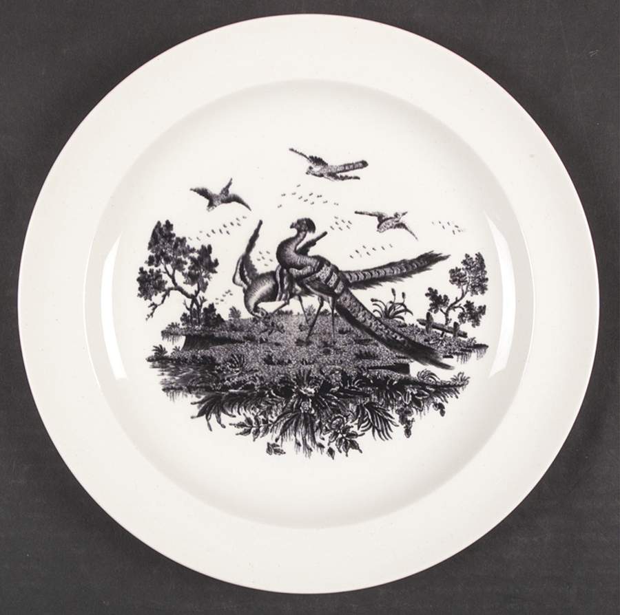 Liverpool Birds Black (No Trim) Dinner Plate by Wedgwood-1