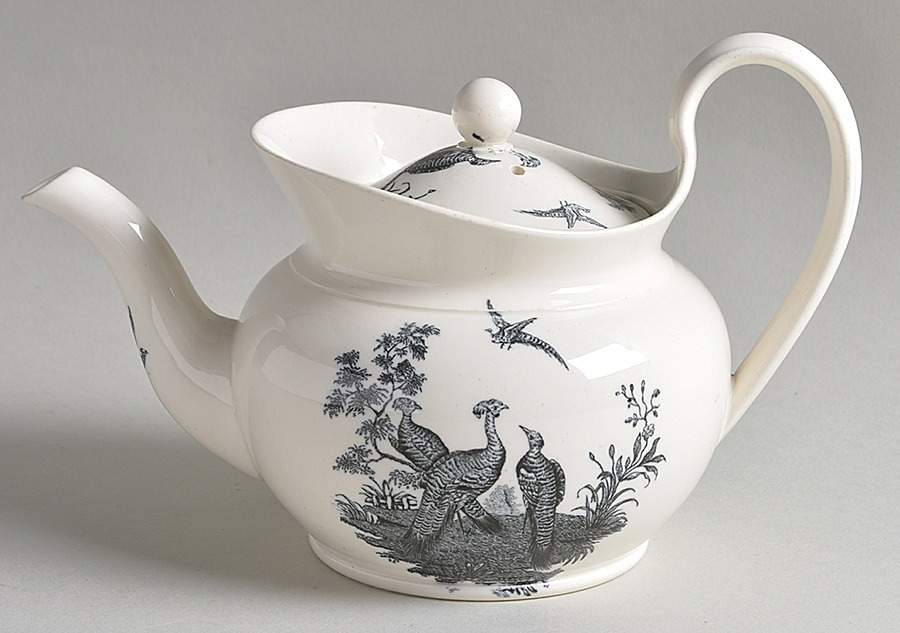 Liverpool Birds Black (No Trim) Mini Teapot & Lid by Wedgwood-1