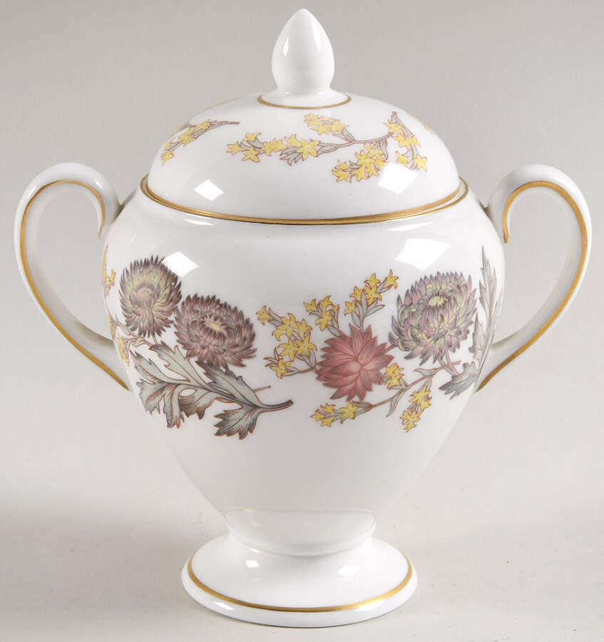 Lichfield Globe Shape Sugar Bowl & Lid by Wedgwood-1