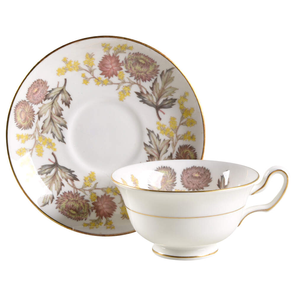 Lichfield Peony Shape Footed Cup & Saucer Set by Wedgwood-1
