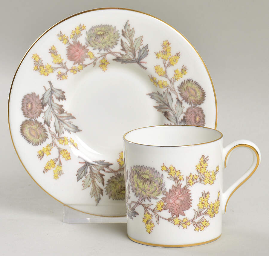 Lichfield Bond Shape Demitasse Cup and Saucer Set by Wedgwood-1