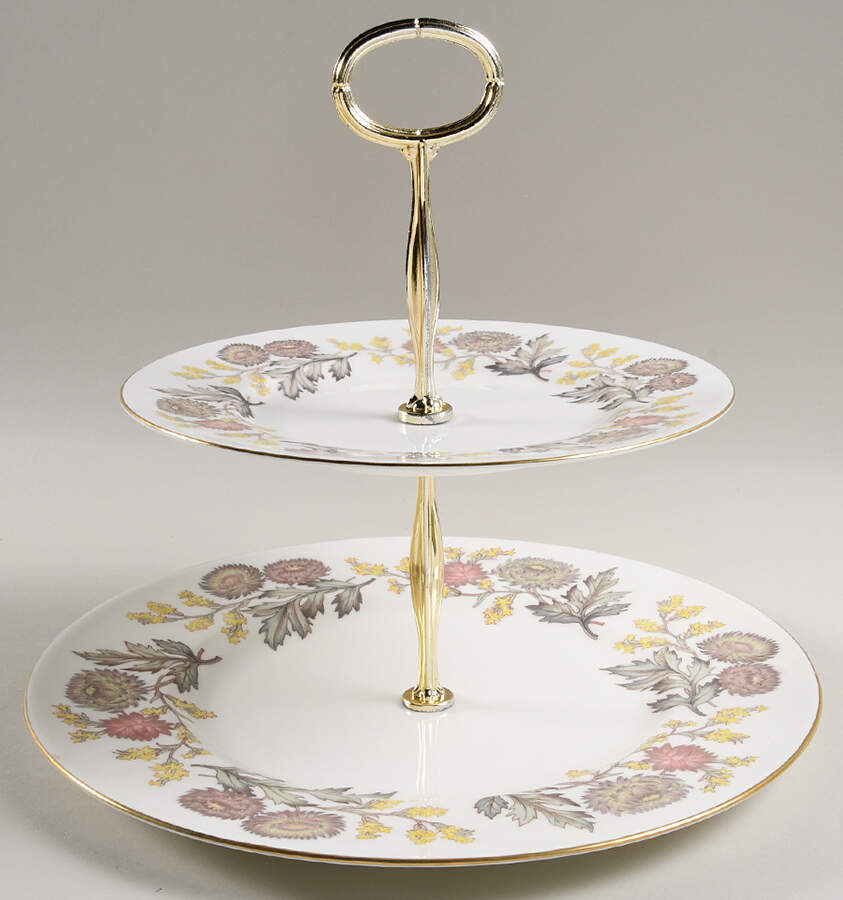 Lichfield 6 5/8"-10"  2 Tiered Serving Tray (Dp, Sp) HC by Wedgwood-1