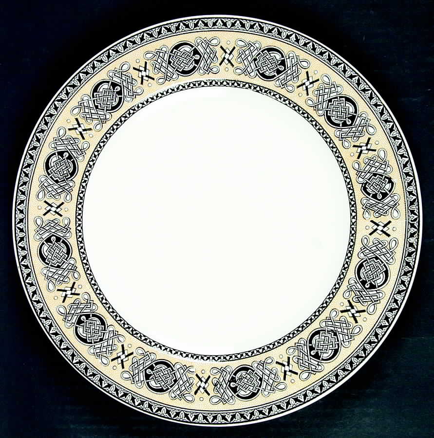 Lindisfarne Black Tan Dinner Plate by Wedgwood-1