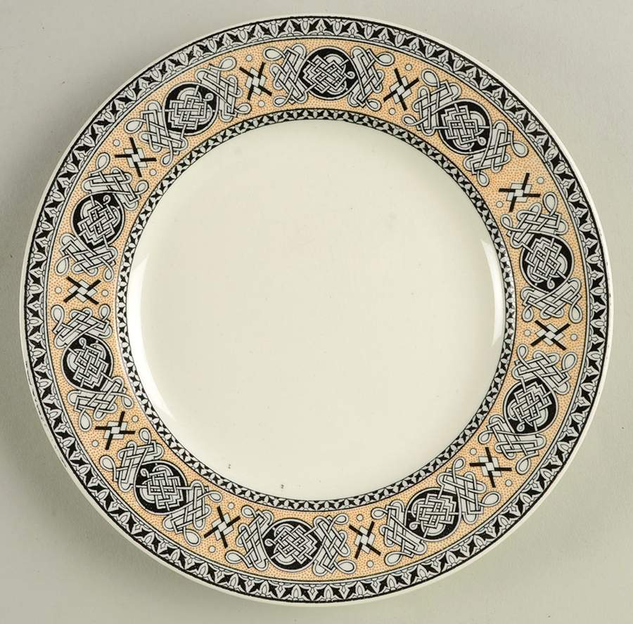 Lindisfarne Black Tan Dessert/Pie Plate by Wedgwood-1