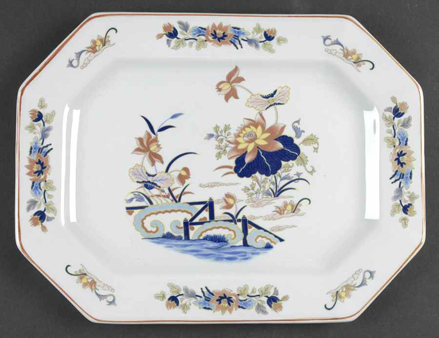 Lotus 12" Oval Serving Platter by Wedgwood-1