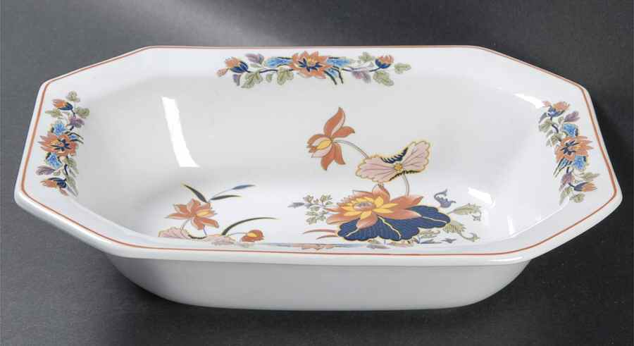 Lotus 9" Oval Vegetable Bowl by Wedgwood-1