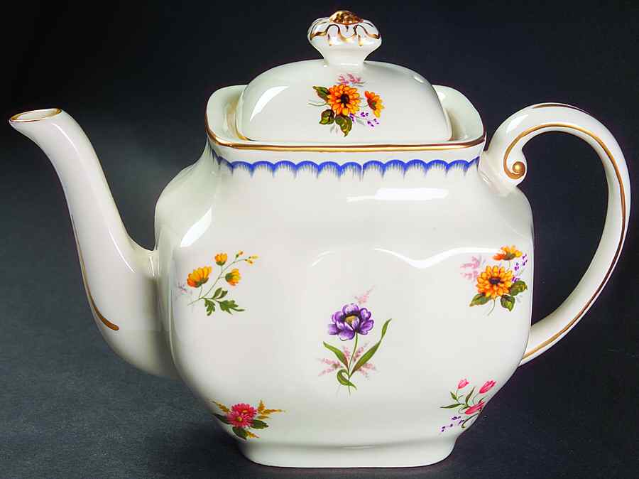 Lowestoft Teapot & Lid by Wedgwood-1