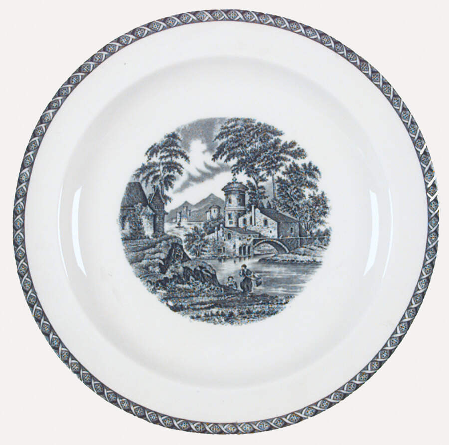 Lugano Black Dinner Plate by Wedgwood-1